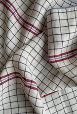 Checkered Linen Kitchen Towel (70cm x 45cm)- Red