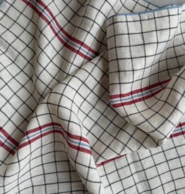 Checkered Linen Kitchen Towel - Red