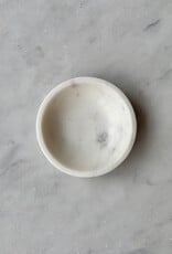 Danish White Marble Bowl - 4" x 1.5"