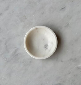 Danish White Marble Bowl - 4" x 1.5"