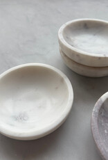 Danish White Marble Bowl - 4" x 1.5"