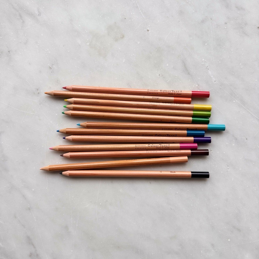 Kita-Bosha Pencils - 12 Rainbow Colors