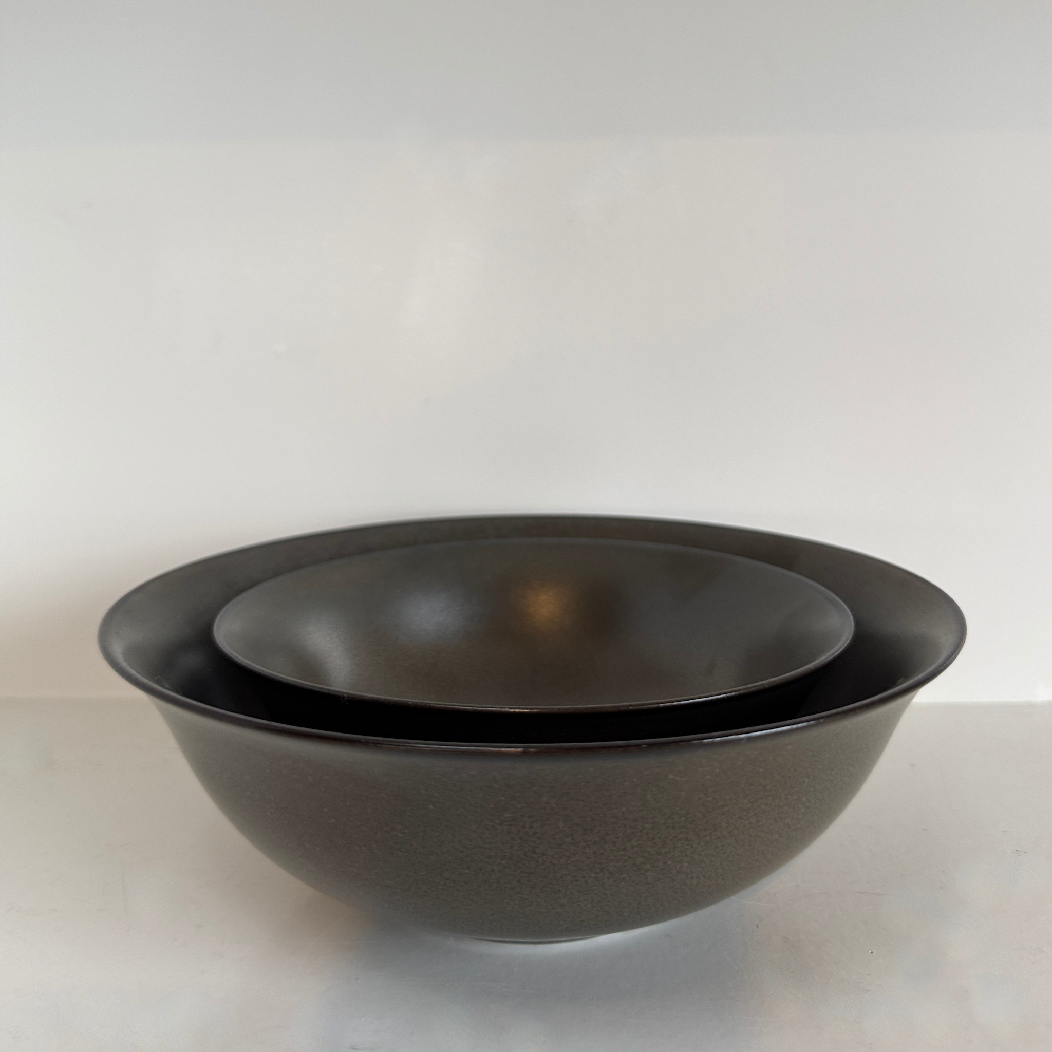 Alongu Alongu Bowl Tenmoku Brown -7.75"