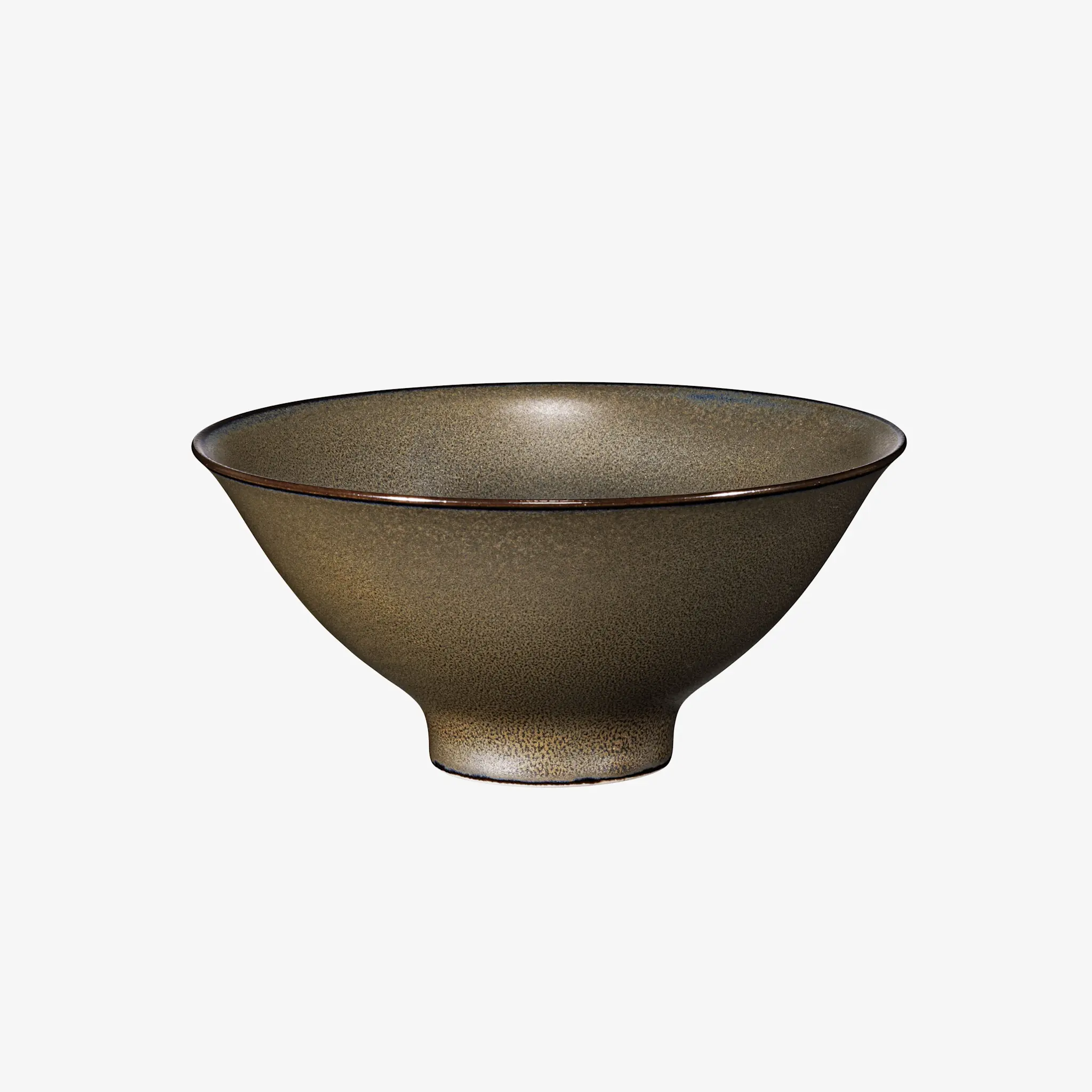 Alongu Alongu Rice Bowl 5.5" Tenmoku Brown