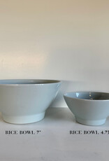 Common Everyday White Porcelain Rice Bowl - 7" Large