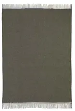 Merino and Cashmere Throw Blanket - Olive Green 79x55"