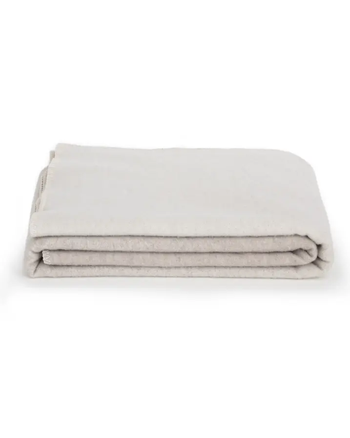 Cashmere + Merino Wool Blanket - Beige Single-  79" x 55"