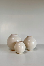 Trio of Jay Mini Moon Jar Ceramic Vases 6cm 7cm 8cm