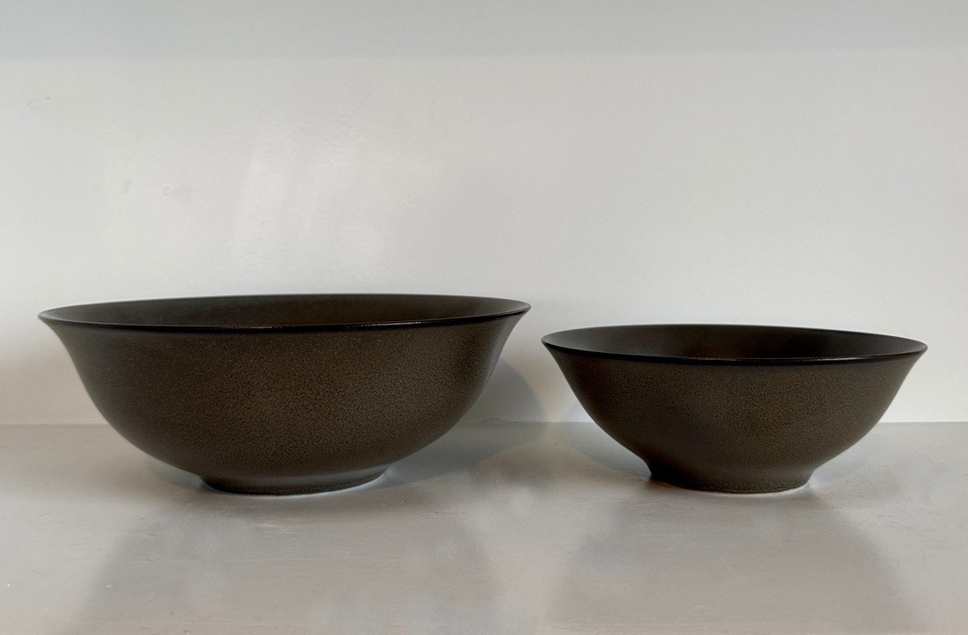 Alongu Alongu Bowl Tenmoku Brown -6"