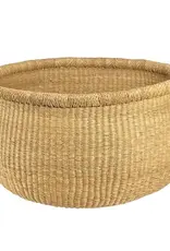 Bolga Baskets Natural Round Grass Bolga Storage Basket - No Handles