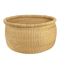 Bolga Baskets Natural Round Grass Bolga Storage Basket - No Handles