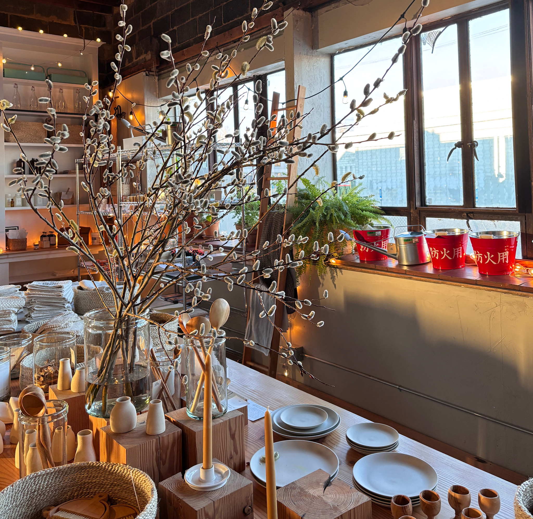 Bad Dogs Studio Bad Dogs Studio Handmade Taper Candle Holder in Earthy Clay - Speckled White