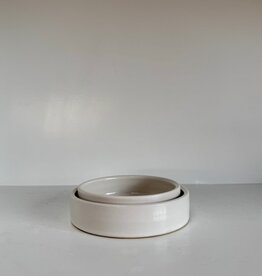 Bad Dogs Studio Bad Dogs Studio Straight and Simple Dish- White 4.5"