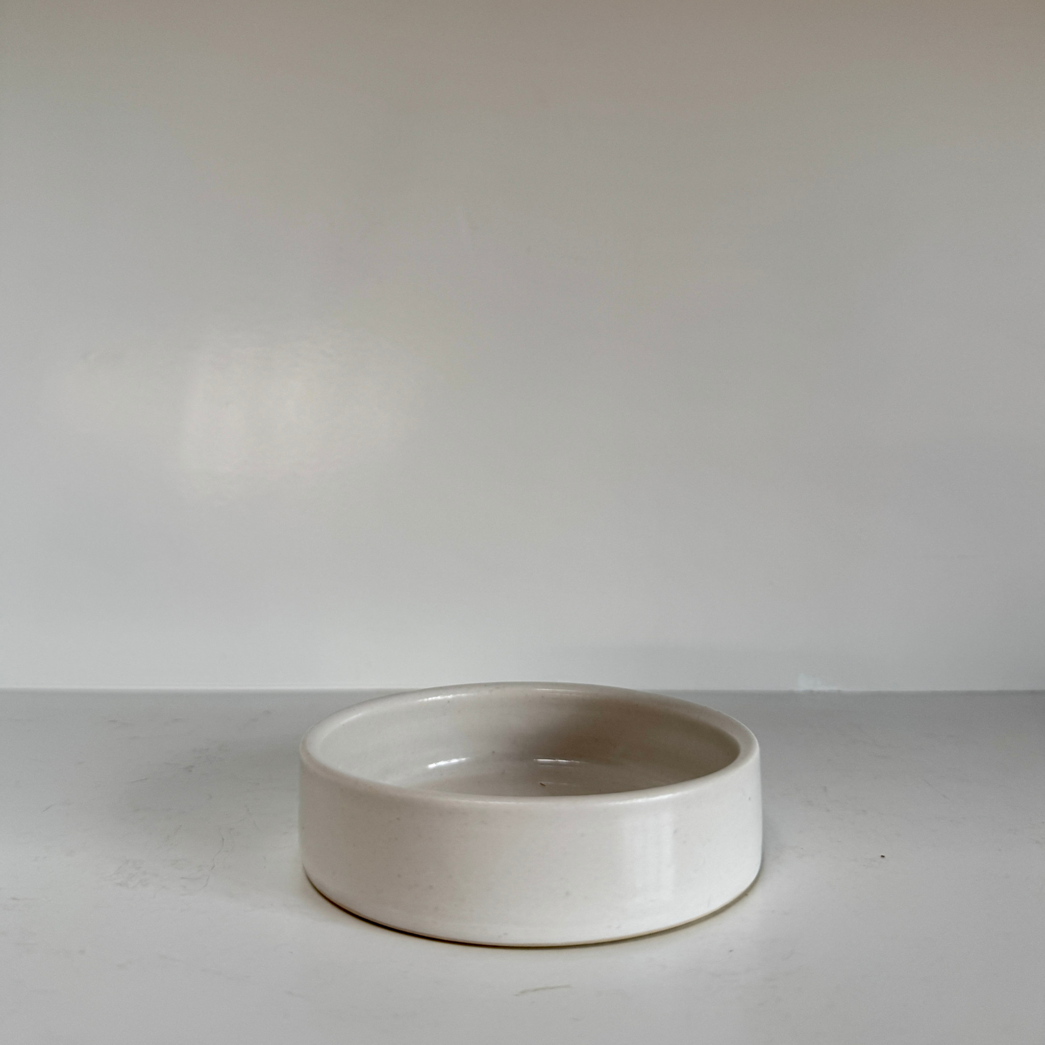 Bad Dogs Studio Bad Dogs Studio Straight and Simple Dish- White 4.5"