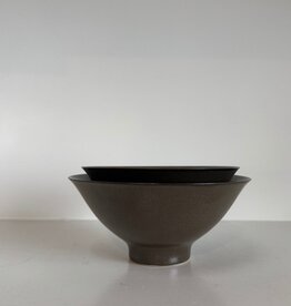 Alongu Alongu Rice Bowl 5" Tenmoku Brown