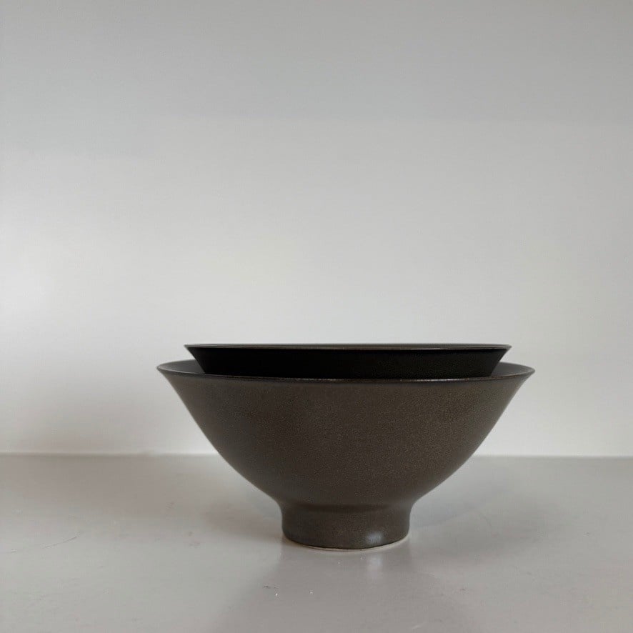 Alongu Alongu Rice Bowl Tenmoku Brown -5"