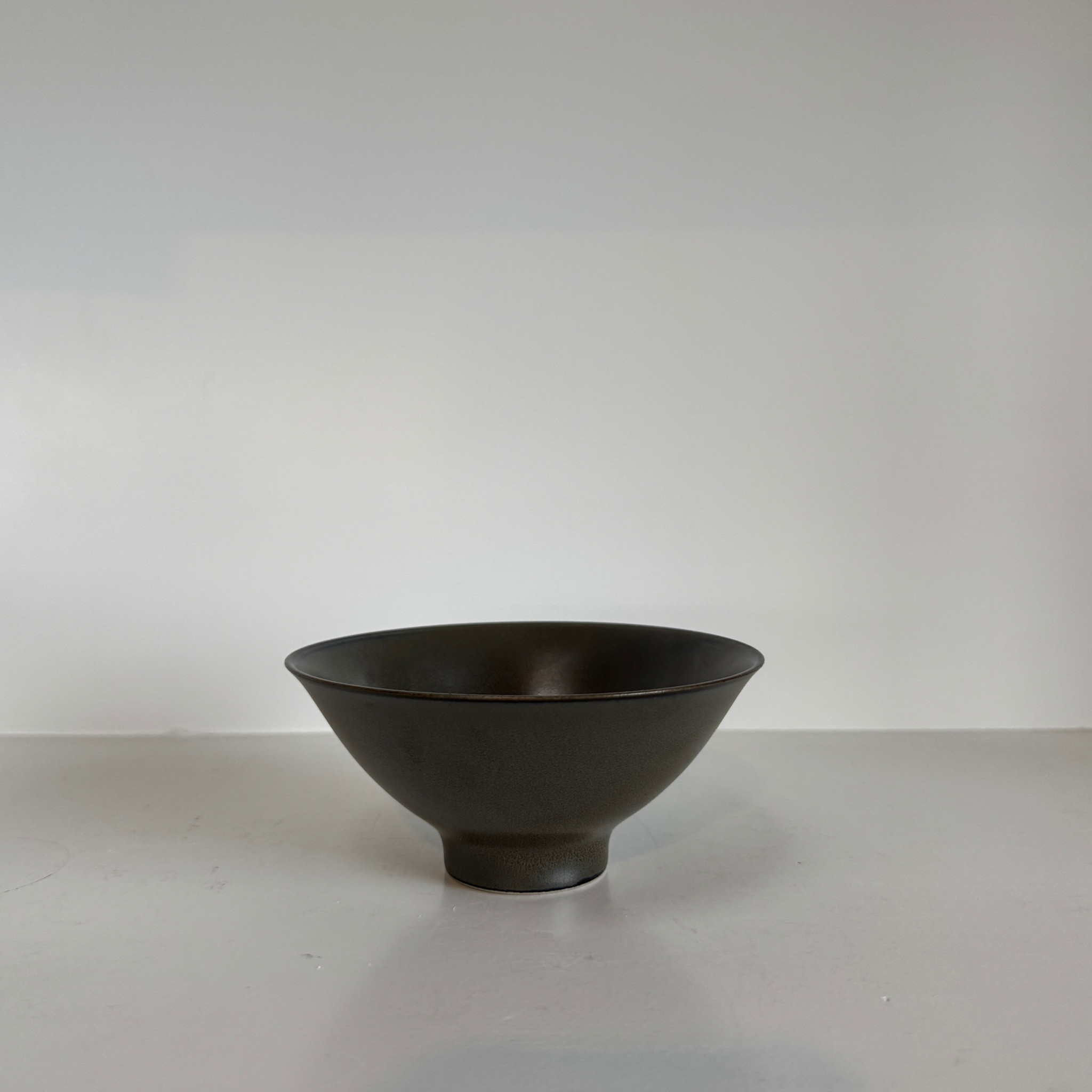 Alongu Alongu Rice Bowl Tenmoku Brown -5"