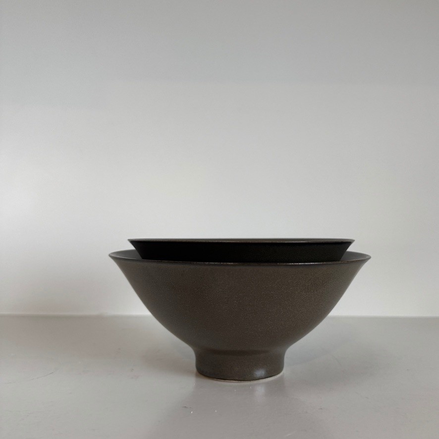 Alongu Alongu Rice Bowl 5.5" Tenmoku Brown