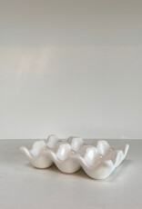 6 Egg Ceramic Tray - White