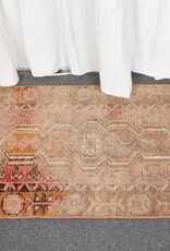 VINTAGE RUGS Vintage Brown & Beige Geometric Runner Rug - 1.8 x 3.9