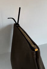 Cotton Canvas Olive Green Pouch