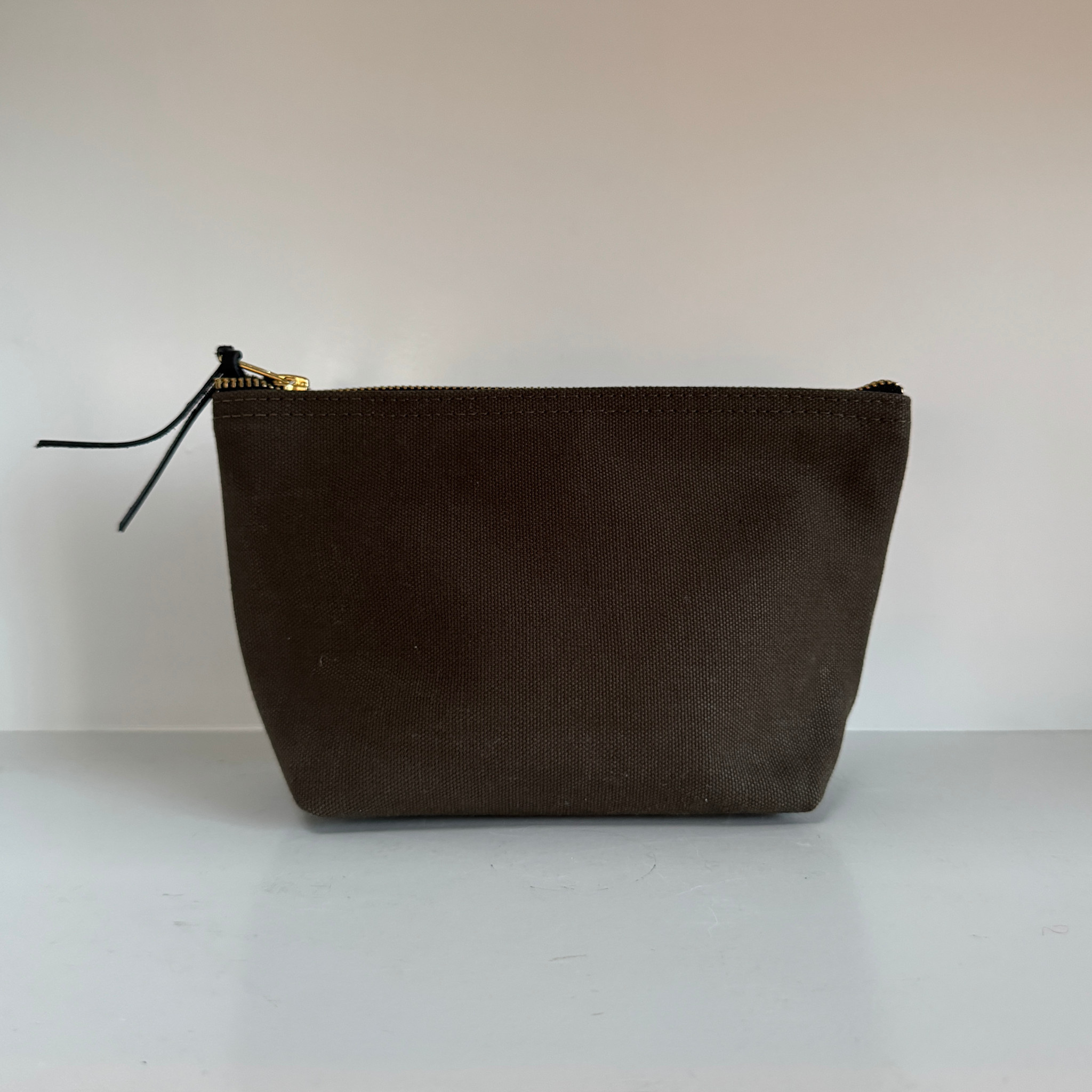 Cotton Canvas Olive Green Pouch