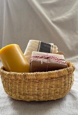 Bolga Baskets Natural Round Grass Bolga Oval Basket Tray - 6x10"