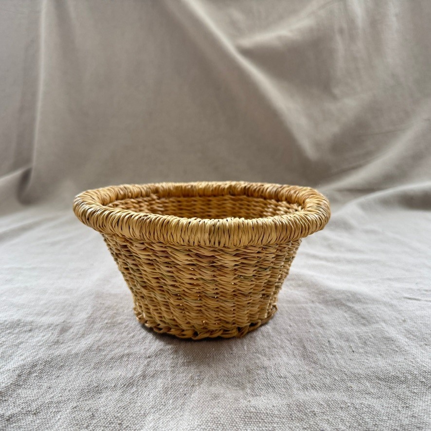 Bolga Baskets Natural Mini Round Cone Grass Bolga Basket - 7"D x 5"H
