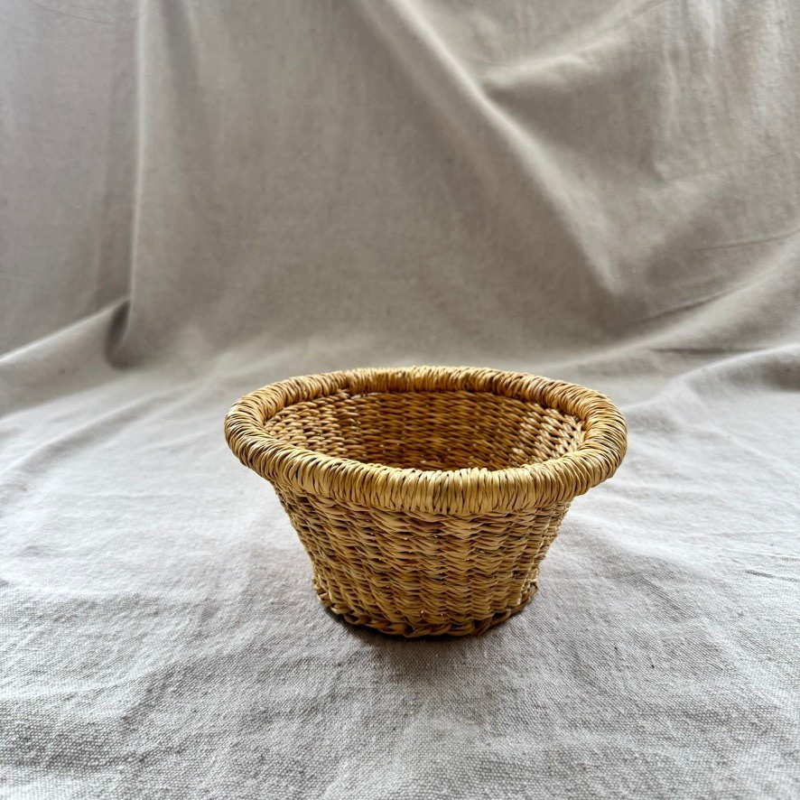 Bolga Baskets Natural Mini Round Cone Grass Bolga Basket - 7"D x 5"H