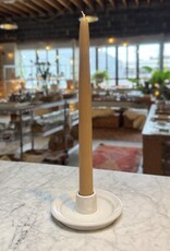 Bad Dogs Studio Handmade Taper Candle Holder in Earthy Clay - Speckled White
