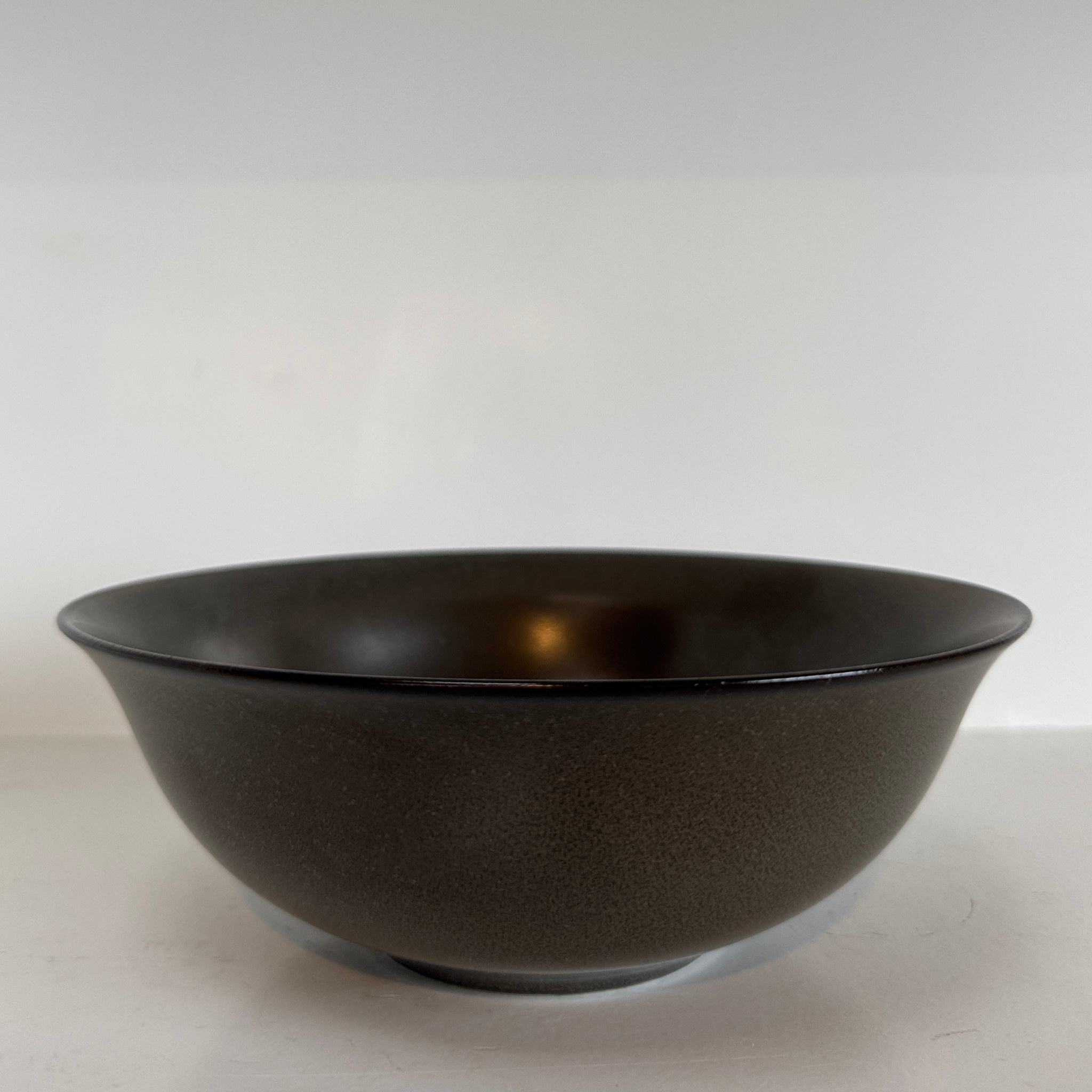 Alongu Alongu Bowl Tenmoku Brown -7.75"