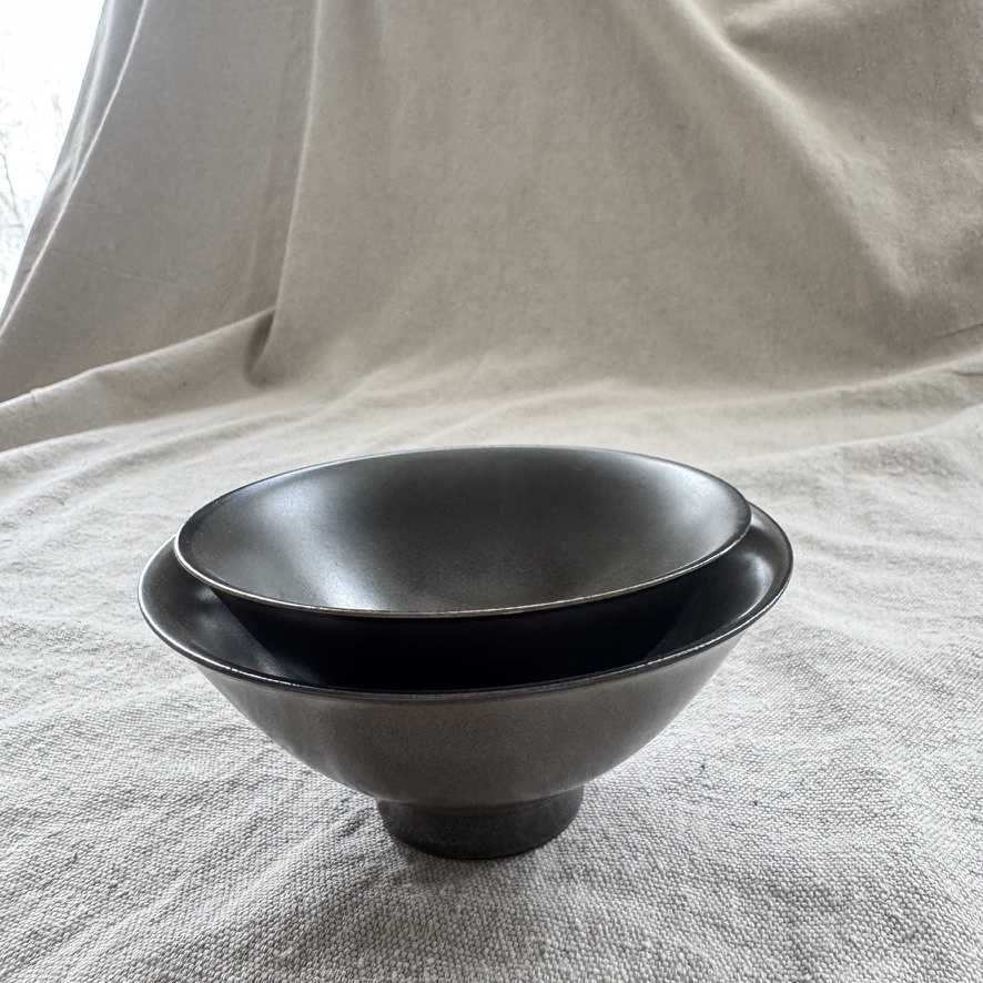 Alongu Alongu Rice Bowl 5" Tenmoku Brown
