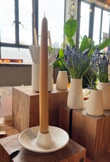 Piedra Blanca Taper Candle Holder with Bowl Base