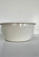 Golden Rabbit Cream Enamelware Bowl - 24oz