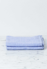Japanese Two Tone Chambray Towels - Blue + White Washcloth