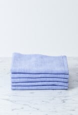 Japanese Two Tone Chambray Towels - Blue + White Washcloth