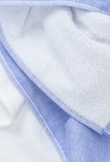 Japanese Two Tone Chambray Towels - Blue + White Washcloth