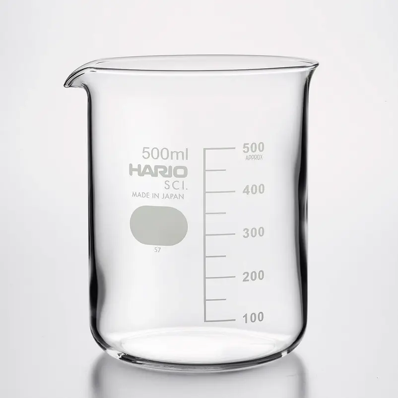Hario Straight Sided Glass Beaker Vase - 500ml