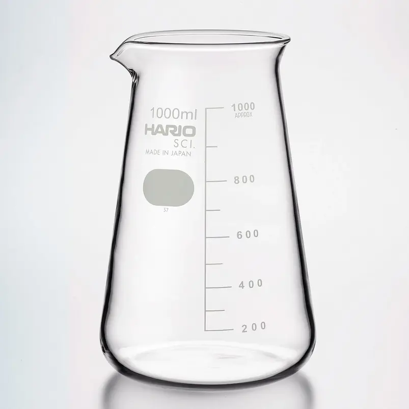 Hario Conical Glass Beaker Pitcher or Vase - 1000ml