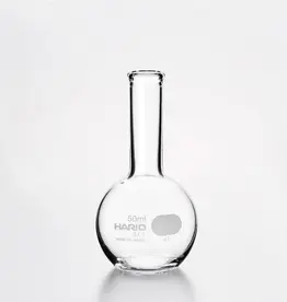 Hario Flat-Bottom Glass Flask Vase with Skinny Neck - 50ml