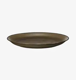 Alongu Alongu Plate Tenmoku Brown -8.75"