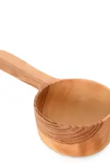 Small Olivewood Flat Bottom Scoop