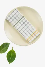 Checkered Linen Napkin - Yellow (10" x 10")
