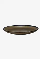 Alongu Alongu Plate Tenmoku Brown -7"