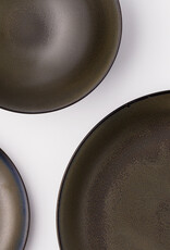 Alongu Alongu Plate Tenmoku Brown -7"
