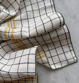 Checkered Linen Napkin Yellow - 10"