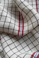 Checkered Linen Napkin Red - 10"