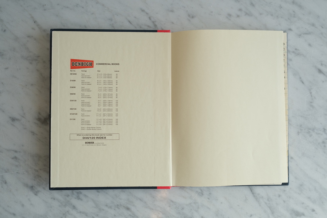 Denbigh D34/120 "index" address book (vintage)