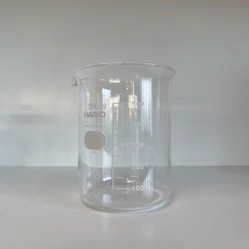 Hario Straight Sided Glass Beaker Vase - 500ml