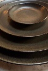 Alongu Alongu Plate Tenmoku Brown -4"